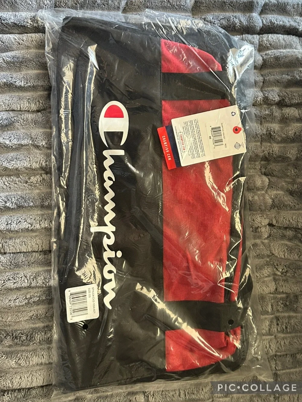 New! Champion Prologue Utility Duffel Bag in Red & Black
